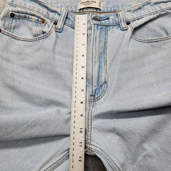 Abercrombie & Fitch Jeans Womens 28/6 Blue Crop Wide Leg High‎ Rise Light Wash - Picture 9 of 12